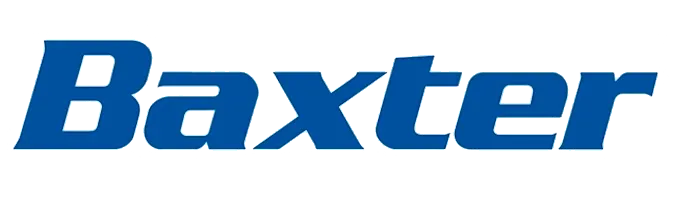 Logotipo de Baxter, empresa de atención sanitaria